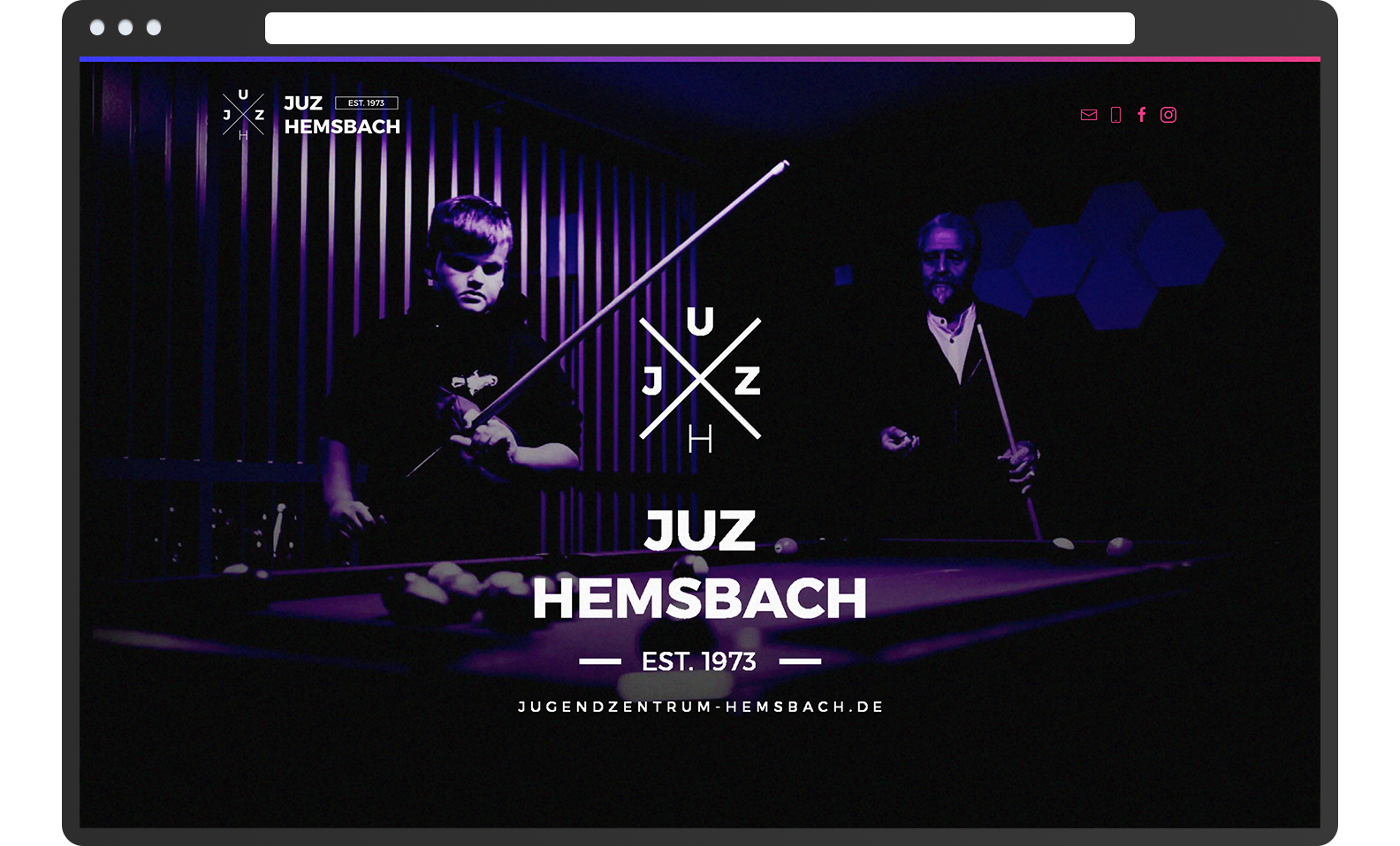 Website Jugendzentrum (JUZ) Hemsbach